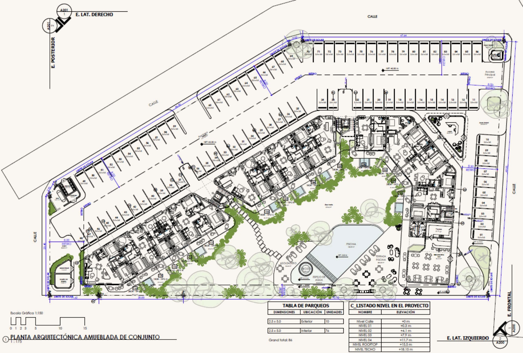 Ágata site plan, level 1, Aldea Downtown