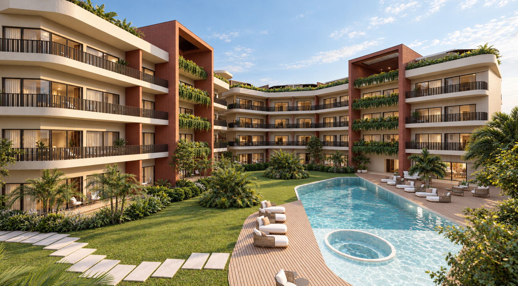 Ágata central garden with pool and jacuzzi, Downtown Punta Cana